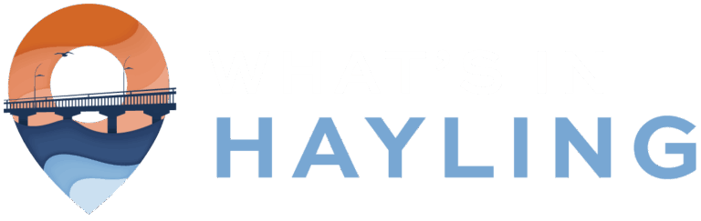 What's in Hayling Logo White